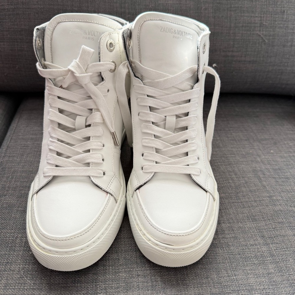 ZADIG and Voltaire ZV1747 Calfskin High Tops Size 39/ $358 MSRP